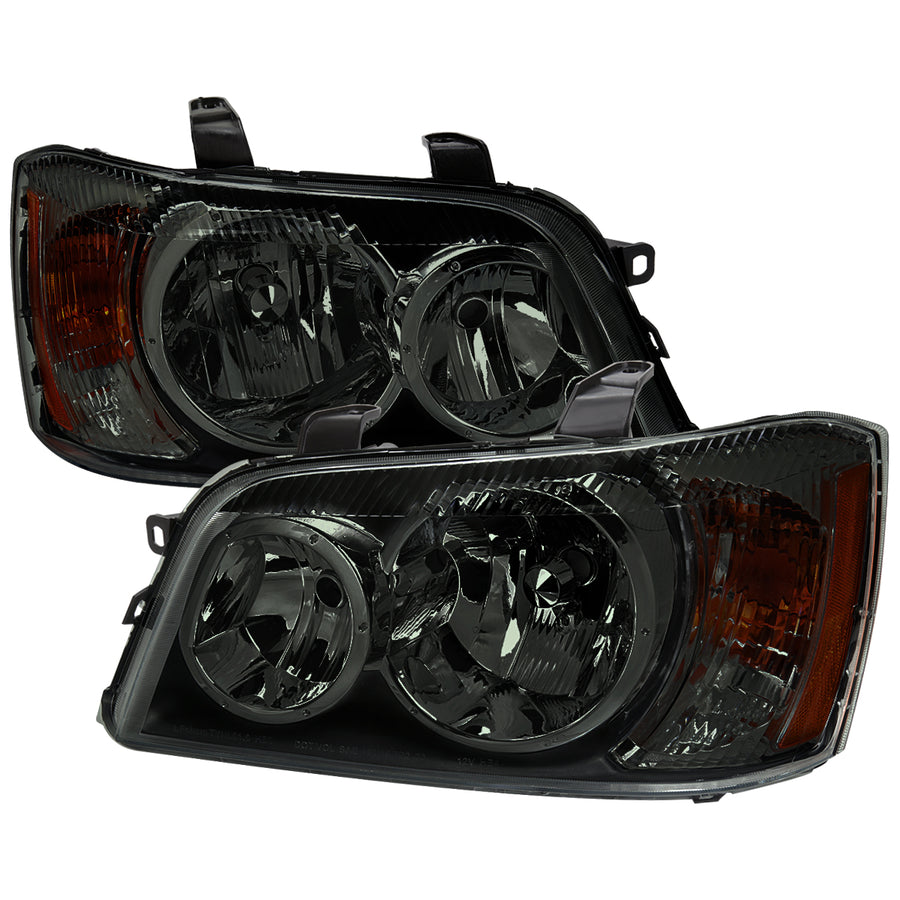 2001-2003 Toyota Highlander Factory Style Headlights (Chrome Housing / Smoked Lens)