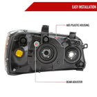 2001-2003 Toyota Highlander Factory Style Headlights (Matte Black Housing / Clear Lens)