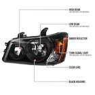 2001-2003 Toyota Highlander Factory Style Headlights (Matte Black Housing / Clear Lens)