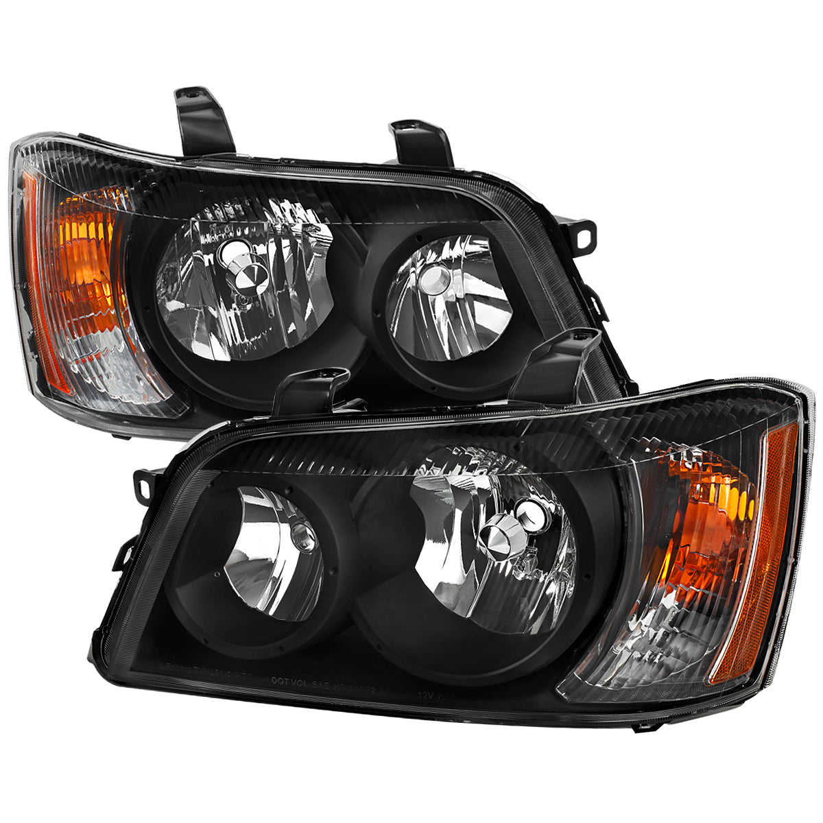 2001-2003 Toyota Highlander Factory Style Headlights (Matte Black Housing / Clear Lens)