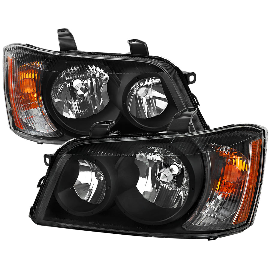 2001-2003 Toyota Highlander Factory Style Headlights (Matte Black Housing / Clear Lens)