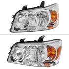 2004-2007 Toyota Highlander Factory Style Headlights (Chrome Housing / Clear Lens)