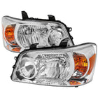 2004-2007 Toyota Highlander Factory Style Headlights (Chrome Housing / Clear Lens)