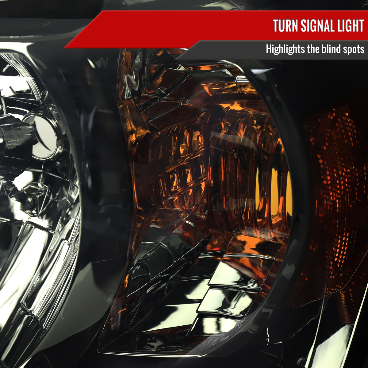 2004-2007 Toyota Highlander Factory Style Headlights (Chrome Housing / Smoked Lens)