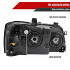 2004-2007 Toyota Highlander Factory Style Headlights (Chrome Housing / Smoked Lens)
