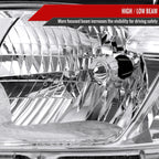 2008-2010 Toyota Highlander Factory Halogen Replacement Headlights (Chrome Housing/Clear Lens)