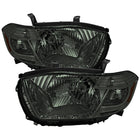 2008-2010 Toyota Highlander Factory Halogen Replacement Headlights (Chrome Housing / Smoked Lens)