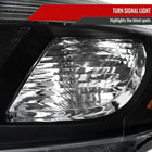 2008-2010 Toyota Highlander Factory Halogen Replacement Headlights (Matte Black Housing / Clear Lens)