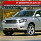 2008-2010 Toyota Highlander Factory Halogen Replacement Headlights (Matte Black Housing / Clear Lens)