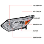 2016-2018 Honda HR-V Factory Style Headlights (Chrome Housing / Clear Lens)