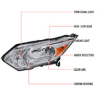 2016-2018 Honda HR-V Factory Style Headlights - Chrome/Clear Lens