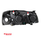 2004-2006 Hyundai Elantra Factory Style Headlights - Matte Black/Clear Lens