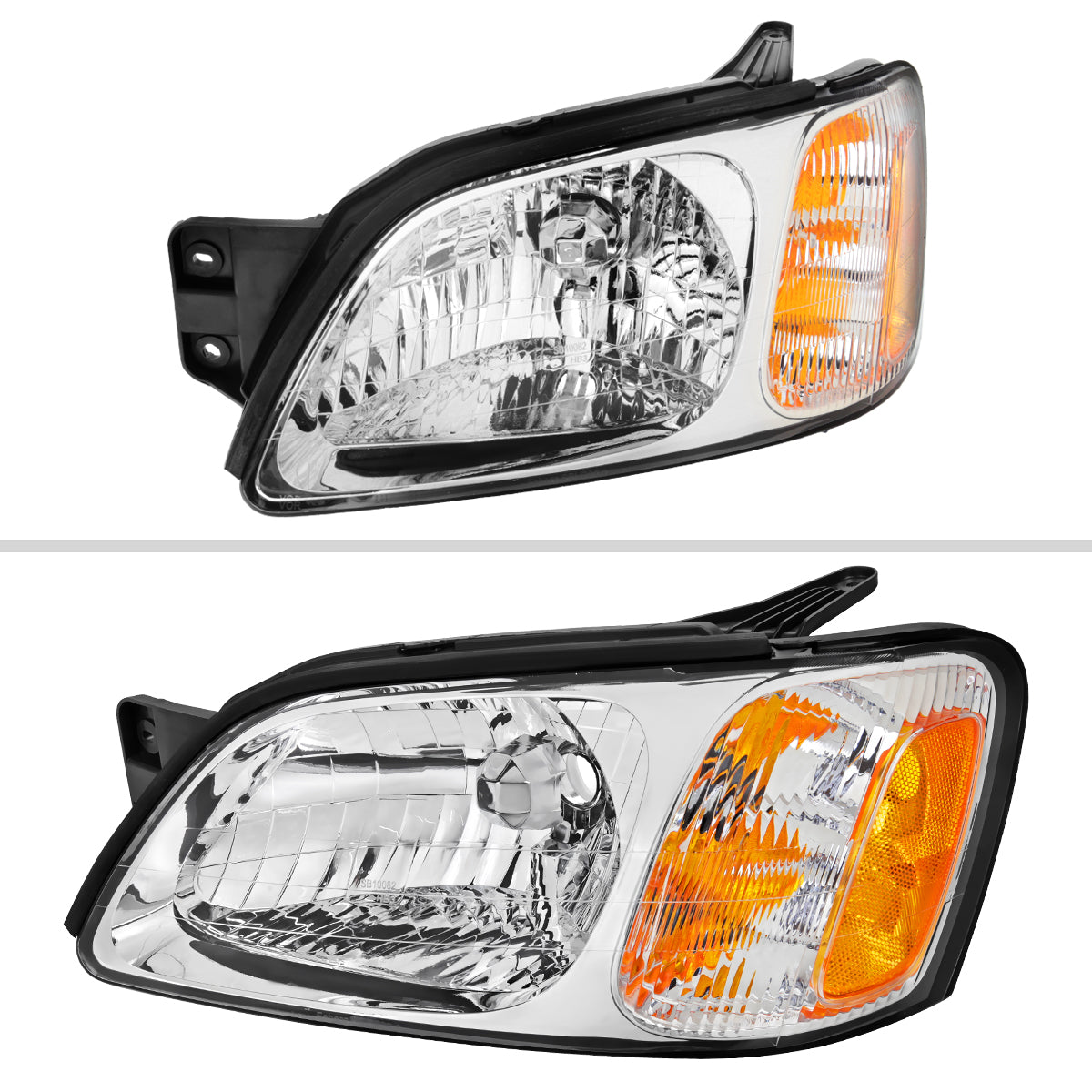 2000-2004 Subaru Legacy Brighton / 2003-2006 Baja Sport Factory Style Headlights (Chrome Housing / Clear Lens)