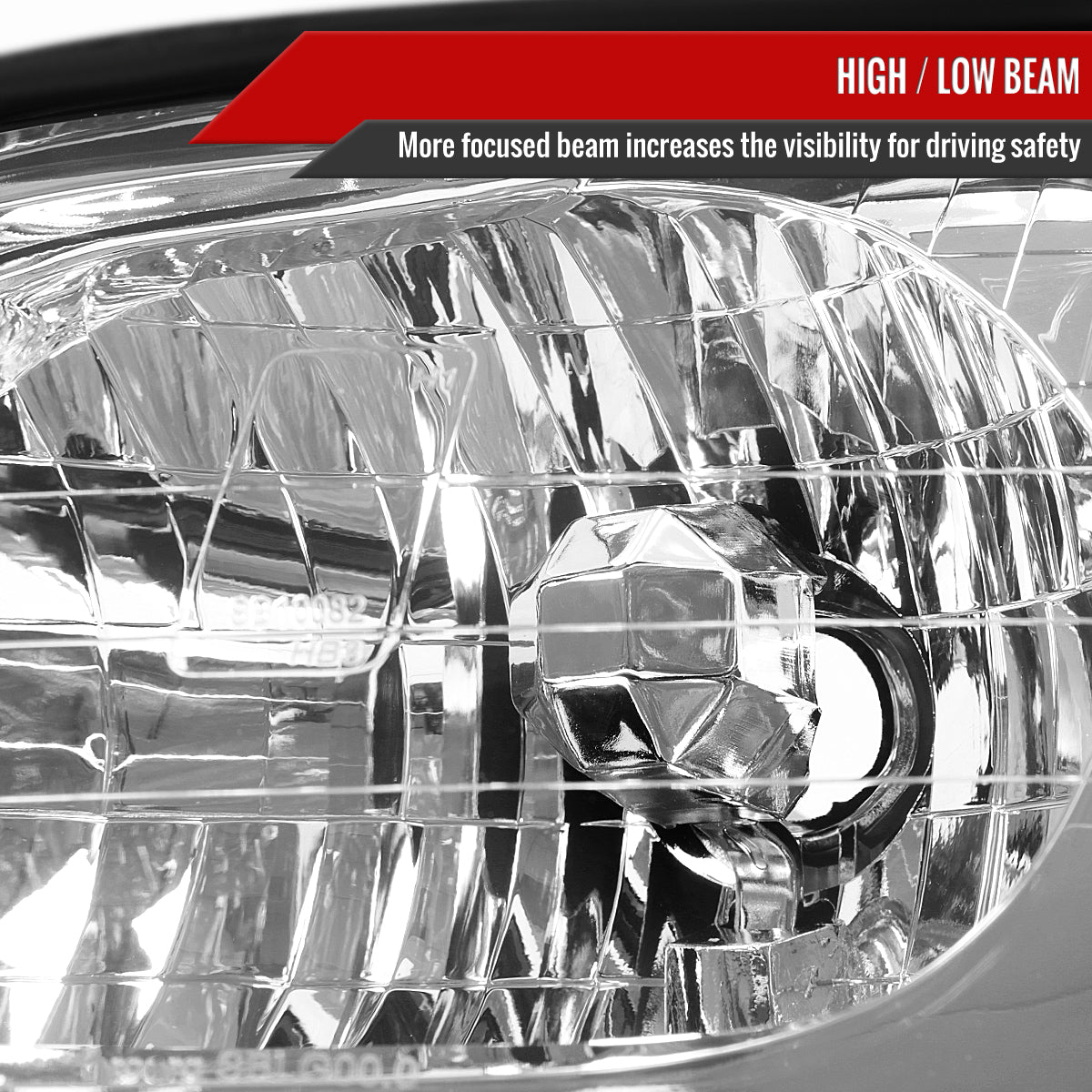 2000-2004 Subaru Legacy Brighton / 2003-2006 Baja Sport Factory Style Headlights (Chrome Housing / Clear Lens)