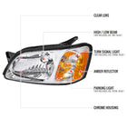 2000-2004 Subaru Legacy Brighton / 2003-2006 Baja Sport Factory Style Headlights (Chrome Housing / Clear Lens)