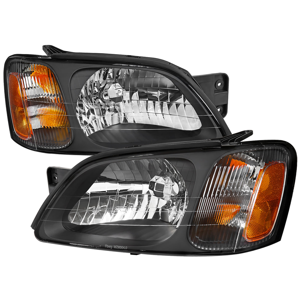 2000-2004 Subaru Legacy Brighton / 2003-2006 Baja Sport Factory Style Headlights (Matte Black Housing / Clear Lens)