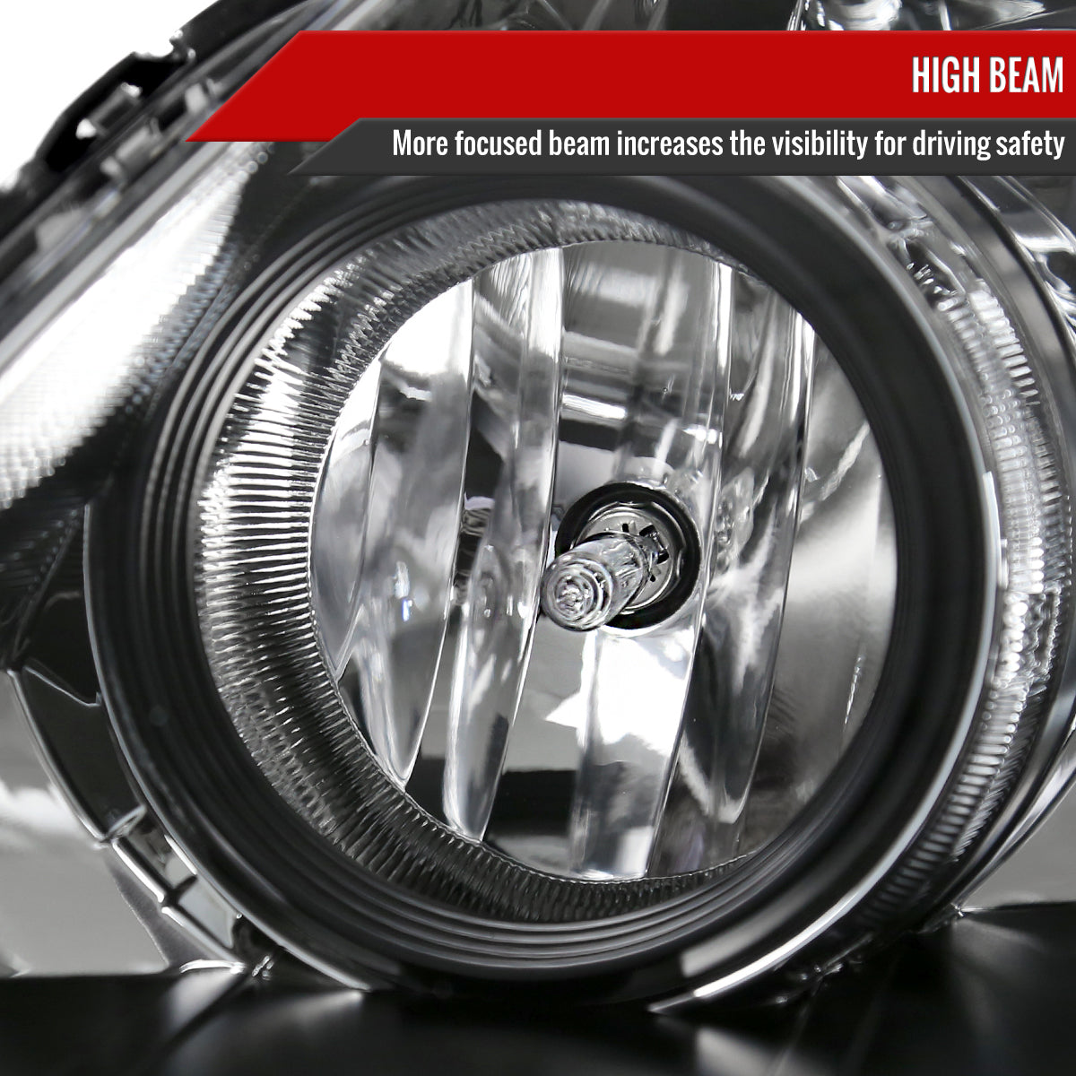 2005-2007 Honda Odyssey Factory Style Crystal Headlights w/ 9006 Bulbs (Chrome Housing / Clear Lens)