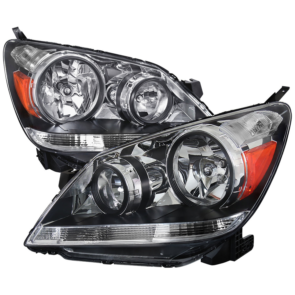 2005-2007 Honda Odyssey Factory Style Crystal Headlights w/ 9006 Bulbs (Chrome Housing / Clear Lens)