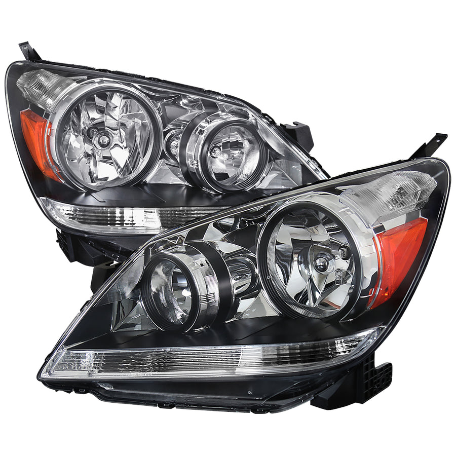2005-2007 Honda Odyssey Factory Style Crystal Headlights w/ 9006 Bulbs (Chrome Housing / Clear Lens)