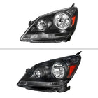 2005-2007 Honda Odyssey Factory Style Crystal Headlights w/ 9006 Bulbs (Matte Black Housing / Clear Lens)