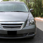 2005-2007 Honda Odyssey Factory Style Crystal Headlights w/ 9006 Bulbs (Matte Black Housing / Clear Lens)