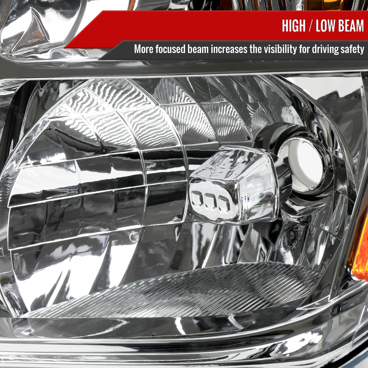 2005-2008 Nissan Frontier / 2005-2006 Pathfinder Factory Style Headlights (Chrome Housing / Clear Lens)