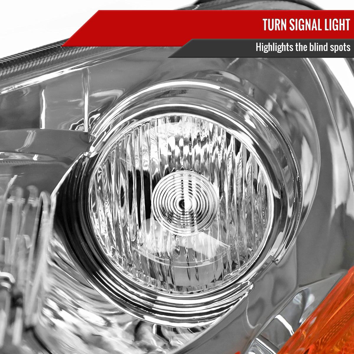 2003-2005 Honda Pilot Factory Style Headlight (Chrome Housing / Clear Lens)