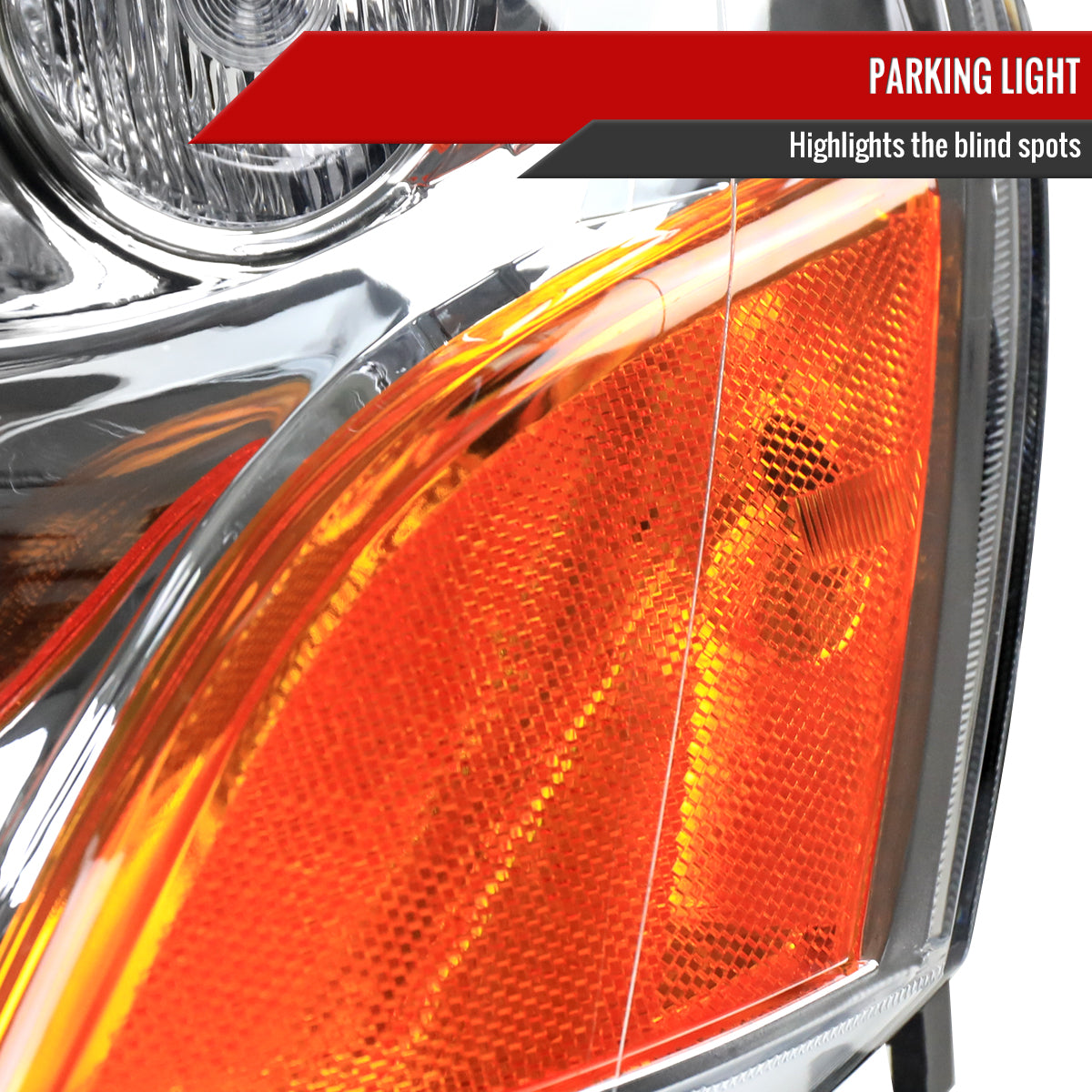 2003-2005 Honda Pilot Factory Style Headlight (Chrome Housing / Clear Lens)