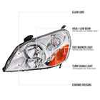 2003-2005 Honda Pilot Factory Style Headlight (Chrome Housing / Clear Lens)