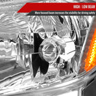 2006-2009 Toyota Prius Factory Style Headlights with Amber Reflector (Chrome Housing / Clear Lens)