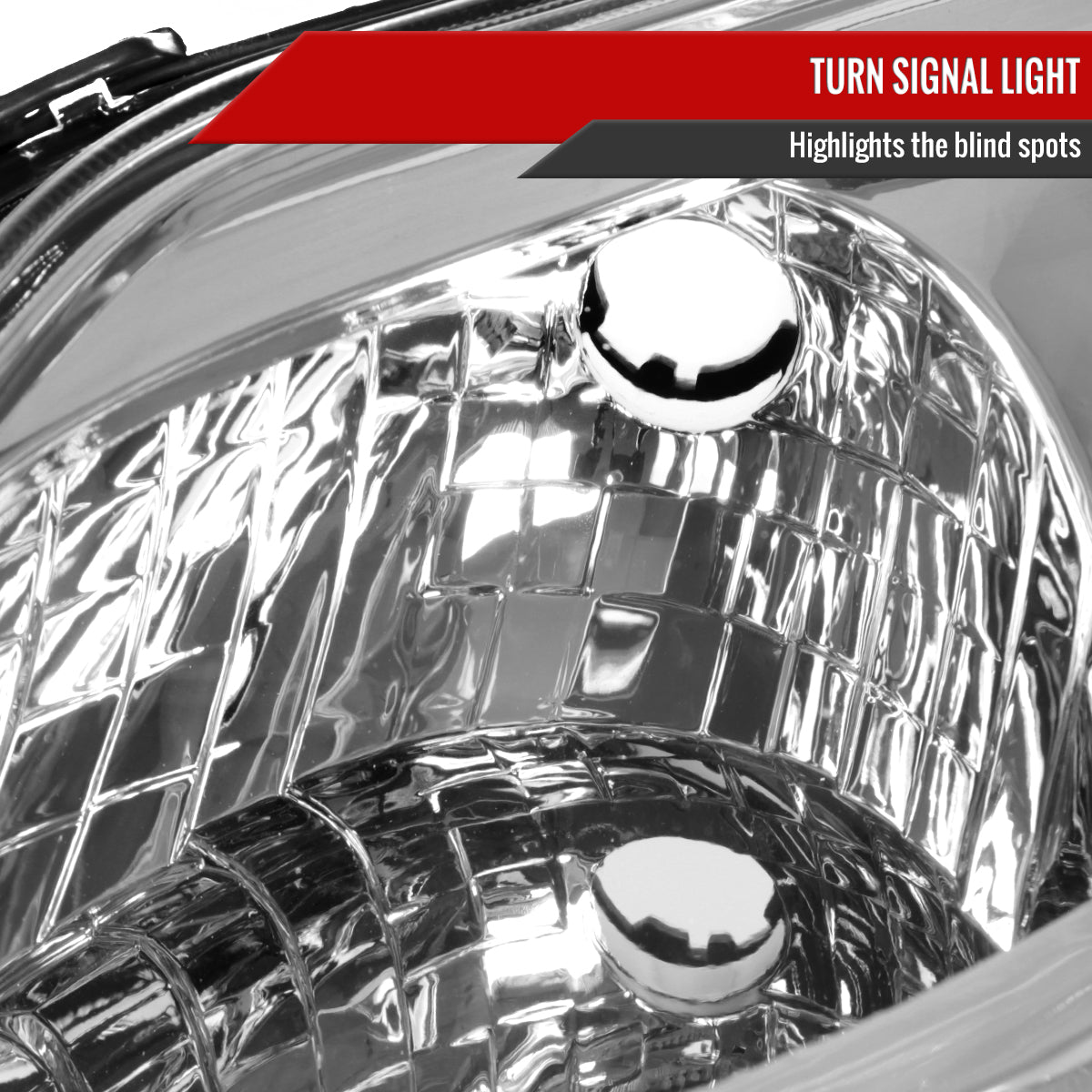 2006-2009 Toyota Prius Factory Style Headlights with Amber Reflector (Chrome Housing / Clear Lens)