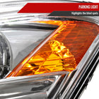2006-2009 Toyota Prius Factory Style Headlights with Amber Reflector (Chrome Housing / Clear Lens)