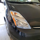 2006-2009 Toyota Prius Factory Style Headlights with Amber Reflector (Chrome Housing / Clear Lens)