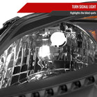 2006-2009 Toyota Prius Factory Style Headlights with Amber Reflector (Matte Black Housing / Clear Lens)