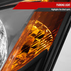 2006-2009 Toyota Prius Factory Style Headlights with Amber Reflector (Matte Black Housing / Clear Lens)