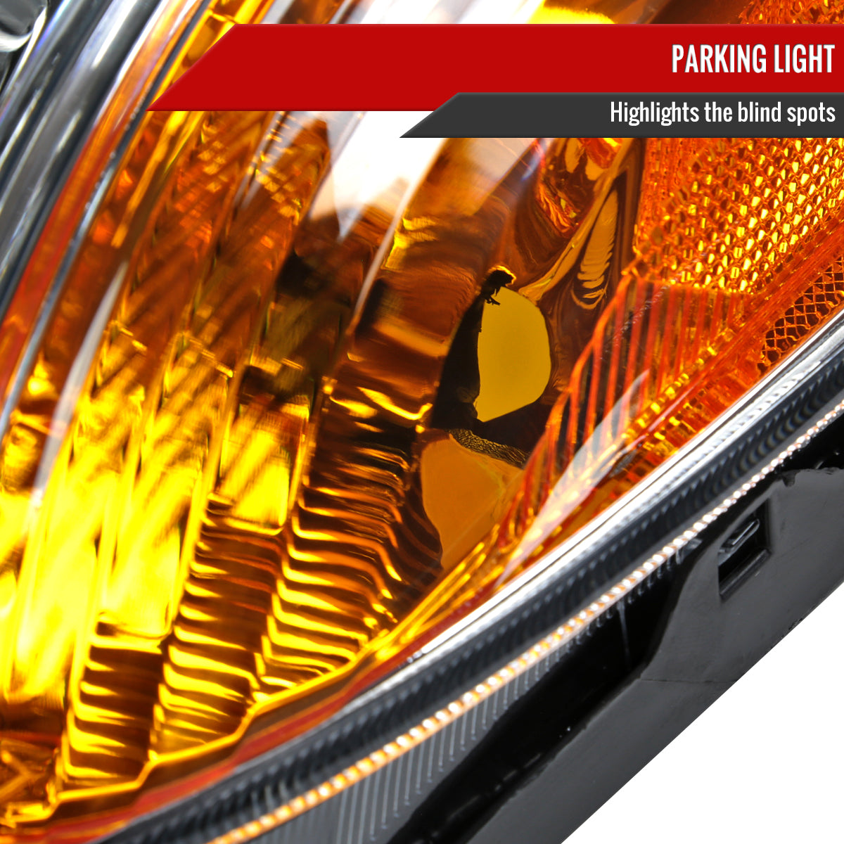 2001-2003 Toyota RAV4 Factory Style Headlights (Chrome Housing / Clear Lens)