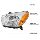 2001-2003 Toyota RAV4 Factory Style Headlights (Chrome Housing / Clear Lens)