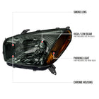2001-2003 Toyota RAV4 Factory Style Headlights (Chrome Housing / Smoked Lens)