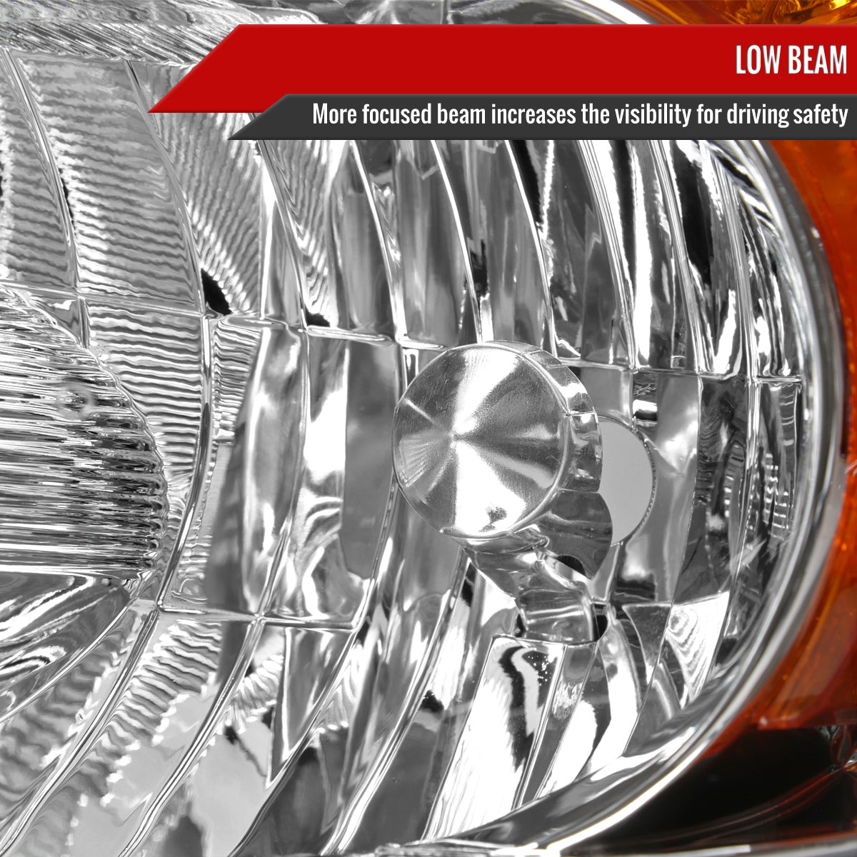 2006-2008 Toyota RAV4 Factory Style Headlights (Chrome Housing / Clear Lens)