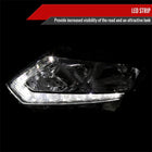 2014-2016 Nissan Rogue LED Strip Factory Style Headlights (Chrome Housing / Clear Lens)