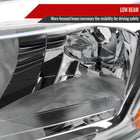 2014-2016 Nissan Rogue LED Strip Factory Style Headlights (Chrome Housing / Clear Lens)