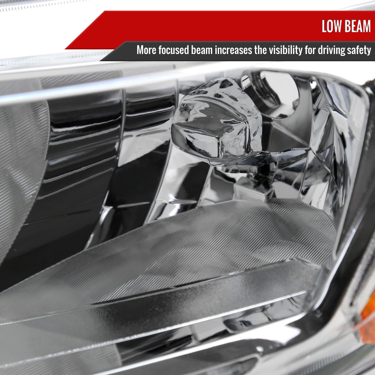 2014-2016 Nissan Rogue LED Strip Factory Style Headlights (Chrome Housing / Clear Lens)