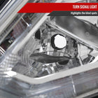 2014-2016 Nissan Rogue LED Strip Factory Style Headlights (Chrome Housing / Clear Lens)