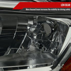 2014-2016 Nissan Rogue LED Strip Factory Style Headlights (Chrome Housing / Smoked Lens)