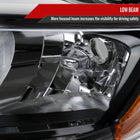 2014-2016 Nissan Rogue LED Strip Factory Style Headlights (Matte Black Housing / Clear Lens)