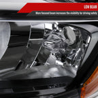 2014-2016 Nissan Rogue LED Strip Factory Style Driver/Left Side Headlight (Matte Black Housing/Clear Lens)