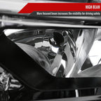 2014-2016 Nissan Rogue LED Strip Factory Style Driver/Left Side Headlight (Matte Black Housing/Clear Lens)