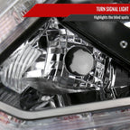 2014-2016 Nissan Rogue LED Strip Factory Style Driver/Left Side Headlight (Matte Black Housing/Clear Lens)