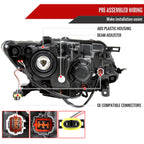 2014-2016 Nissan Rogue LED Strip Factory Style Driver/Left Side Headlight (Matte Black Housing/Clear Lens)