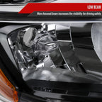 2014-2016 Nissan Rogue LED Strip Factory Style Passenger/Right Side Headlight (Matte Black Housing/Clear Lens)